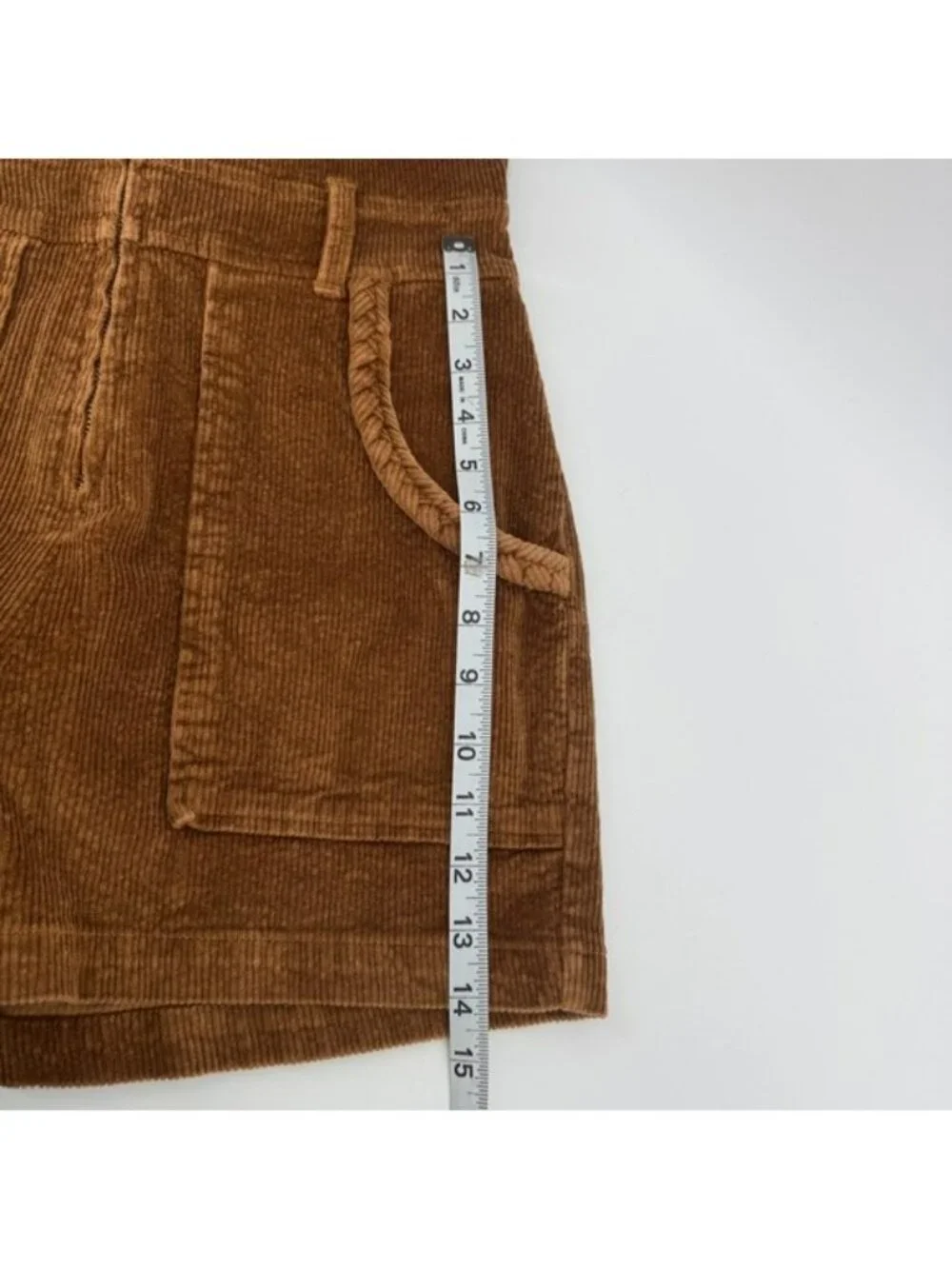 Show Me Your Mumu Outlaw Romper Womens Medium Brown Corduroy Braided Zip Front - Picture 7 of 10